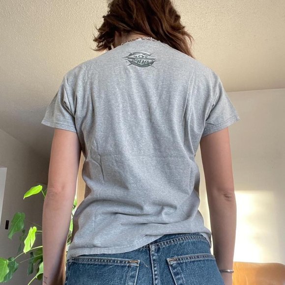 90's Roswell Athletics TOP DAWG Alien Rottweiler Vintage T shirt - Picture 2 of 3